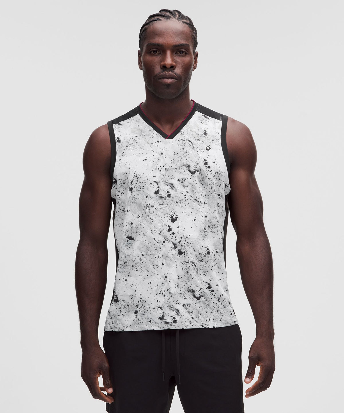 Pique Mesh-Panel Sleeveless Tennis Shirt
