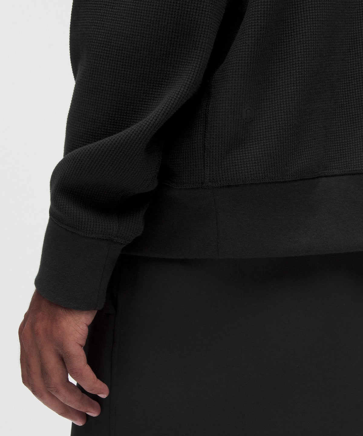 Cotton-Blend Relaxed-Fit Waffle Knit Hoodie