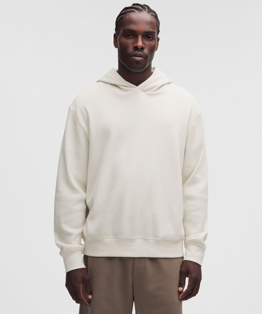 Cotton-Blend Relaxed-Fit Waffle Knit Hoodie