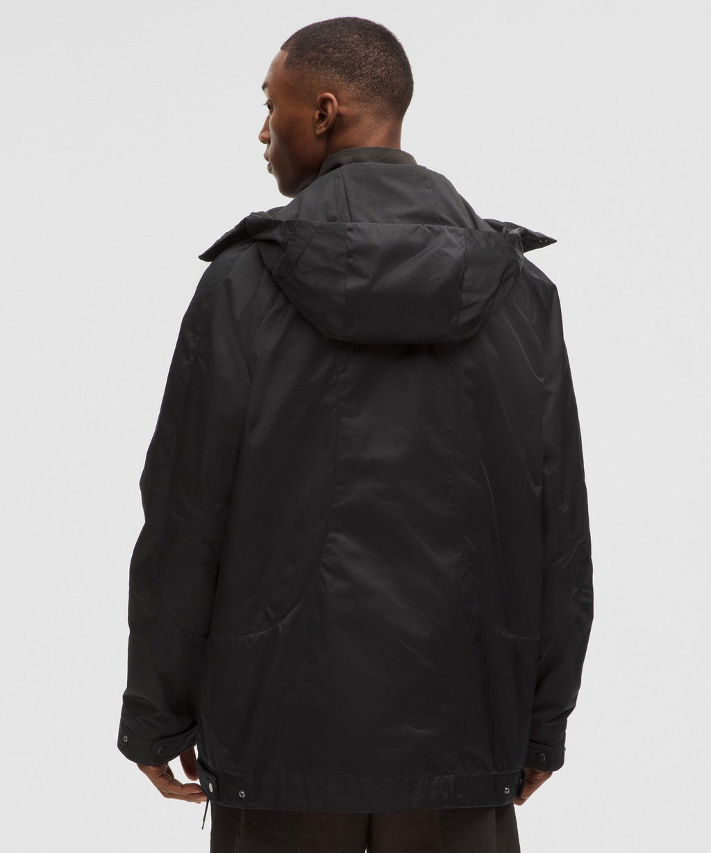 Taffeta Removable-Hood Collared JacketSLNSH Collection