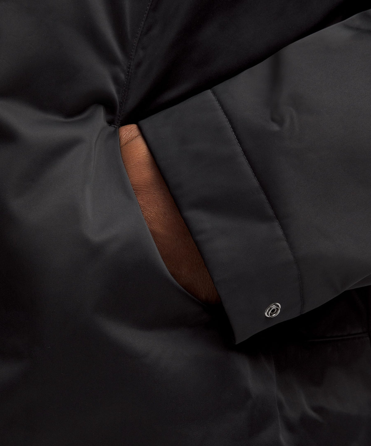 Taffeta Removable-Hood Collared JacketSLNSH Collection