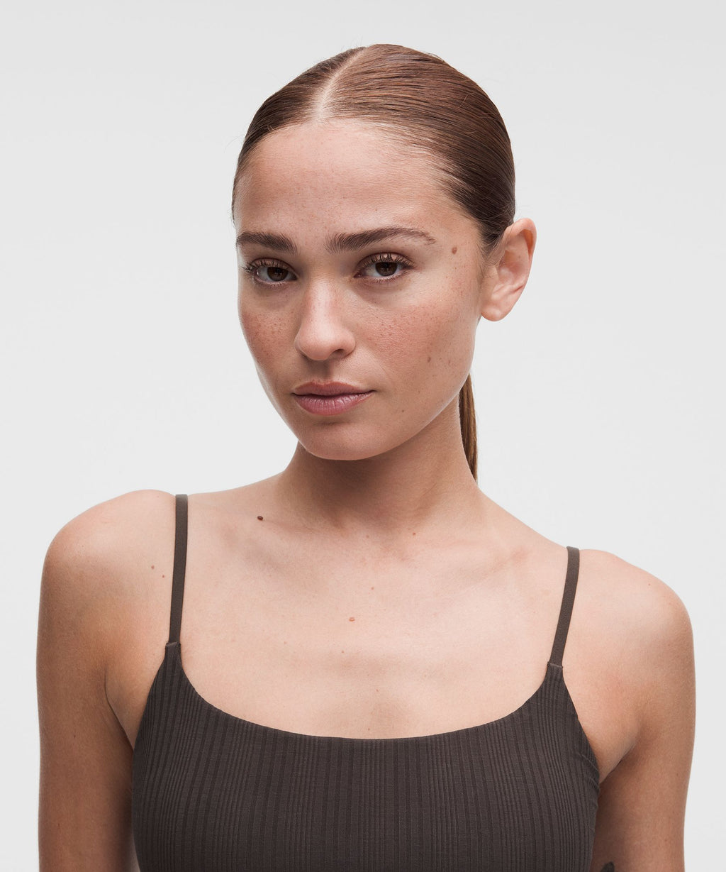 UnderEase Cami Strap Ribbed Longline Bralette A–C Cups