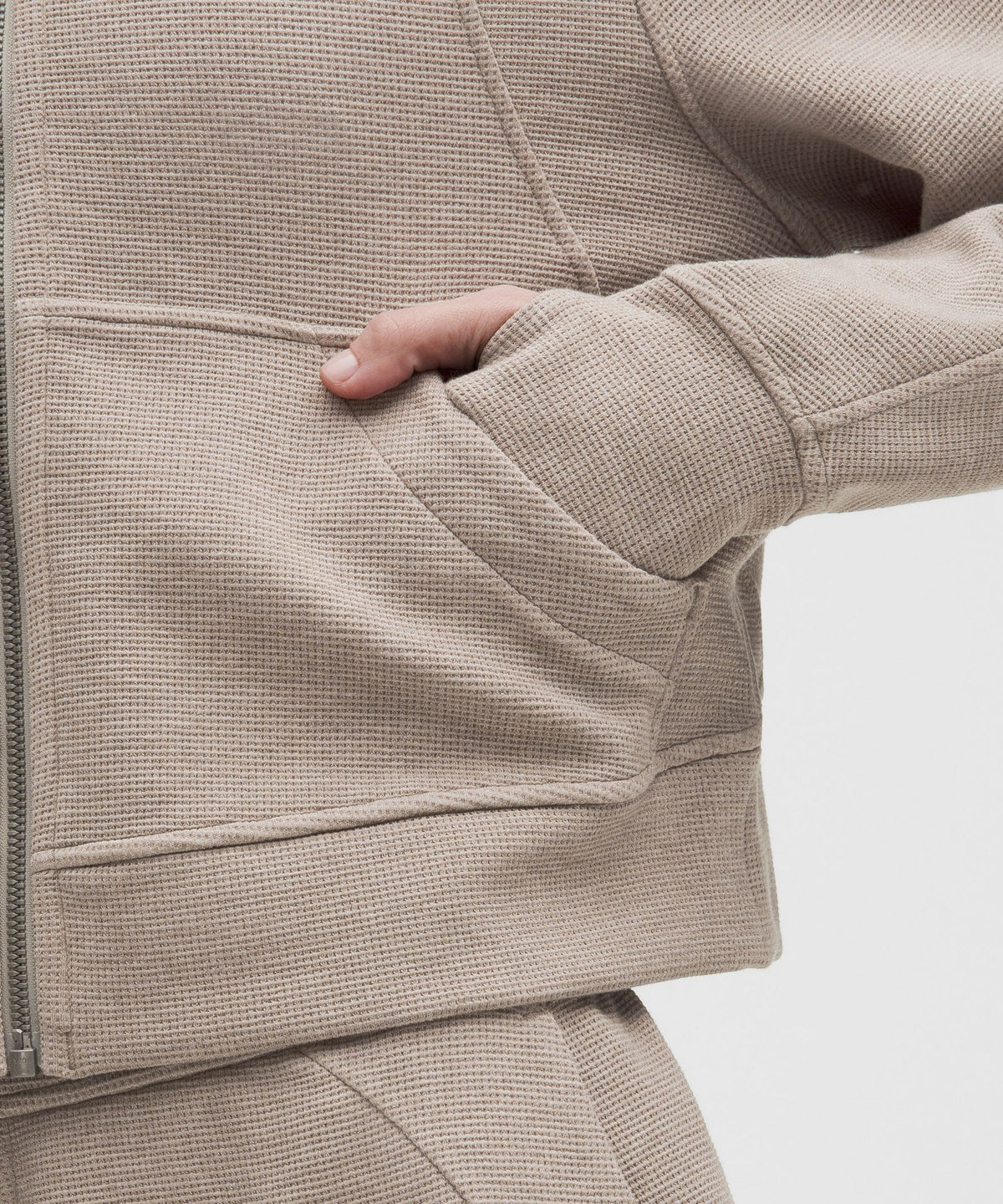 Scuba Oversized Full-Zip HoodieWaffle