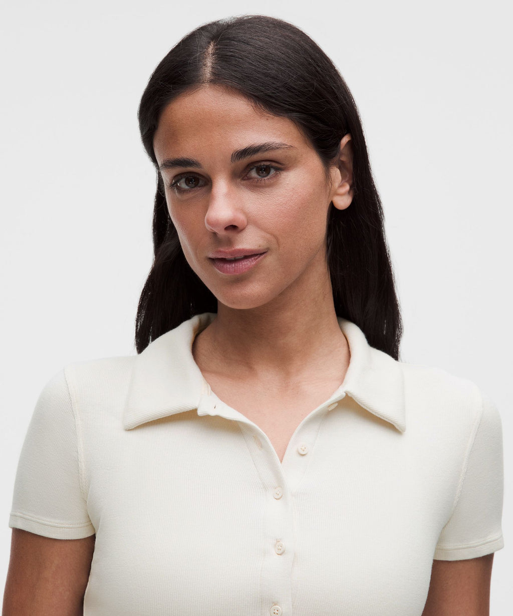 Button-Up Collared Short-Sleeve Shirt