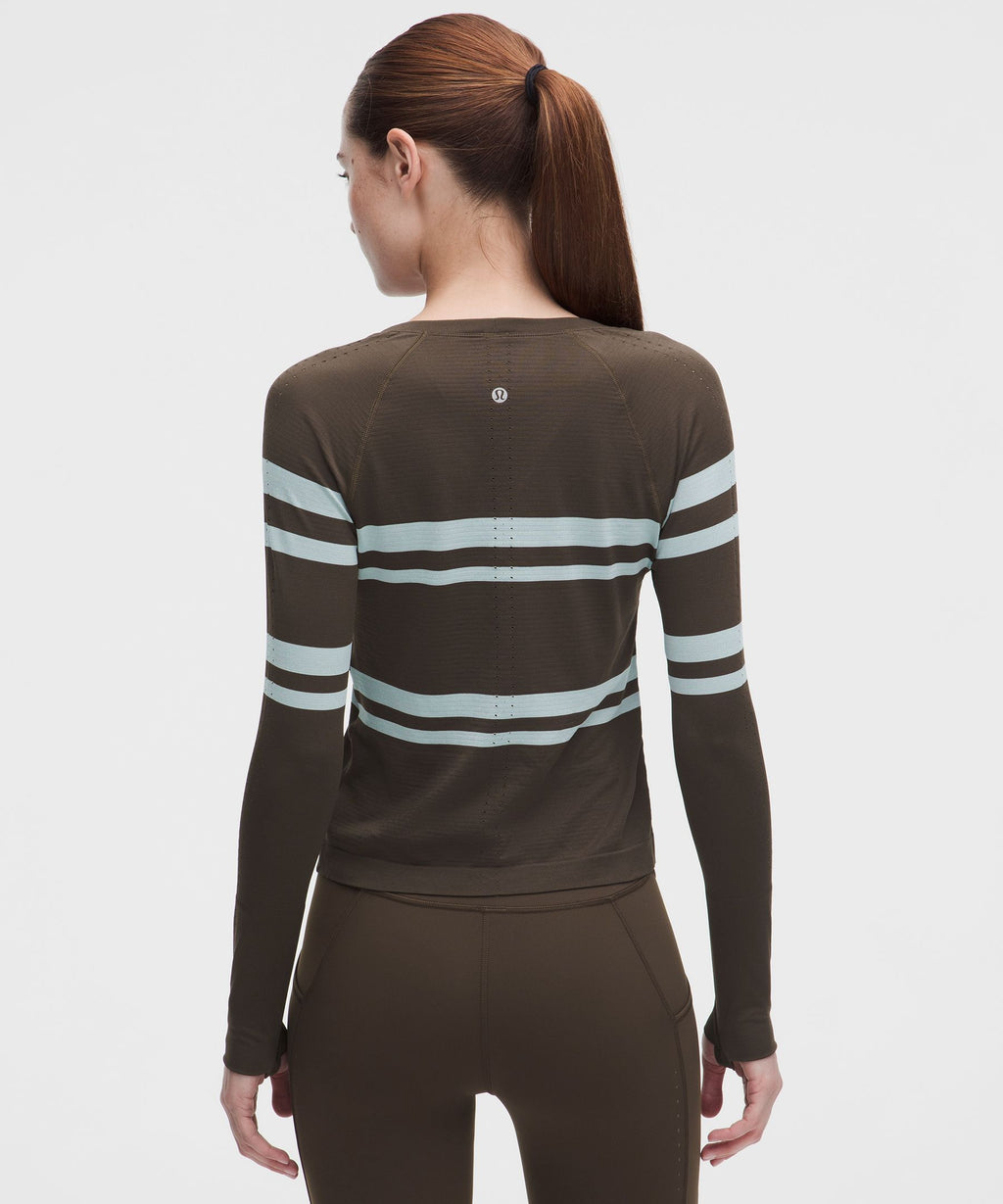 Swiftly Tech Long-Sleeve Shirt 2.0 Waist LengthStripe