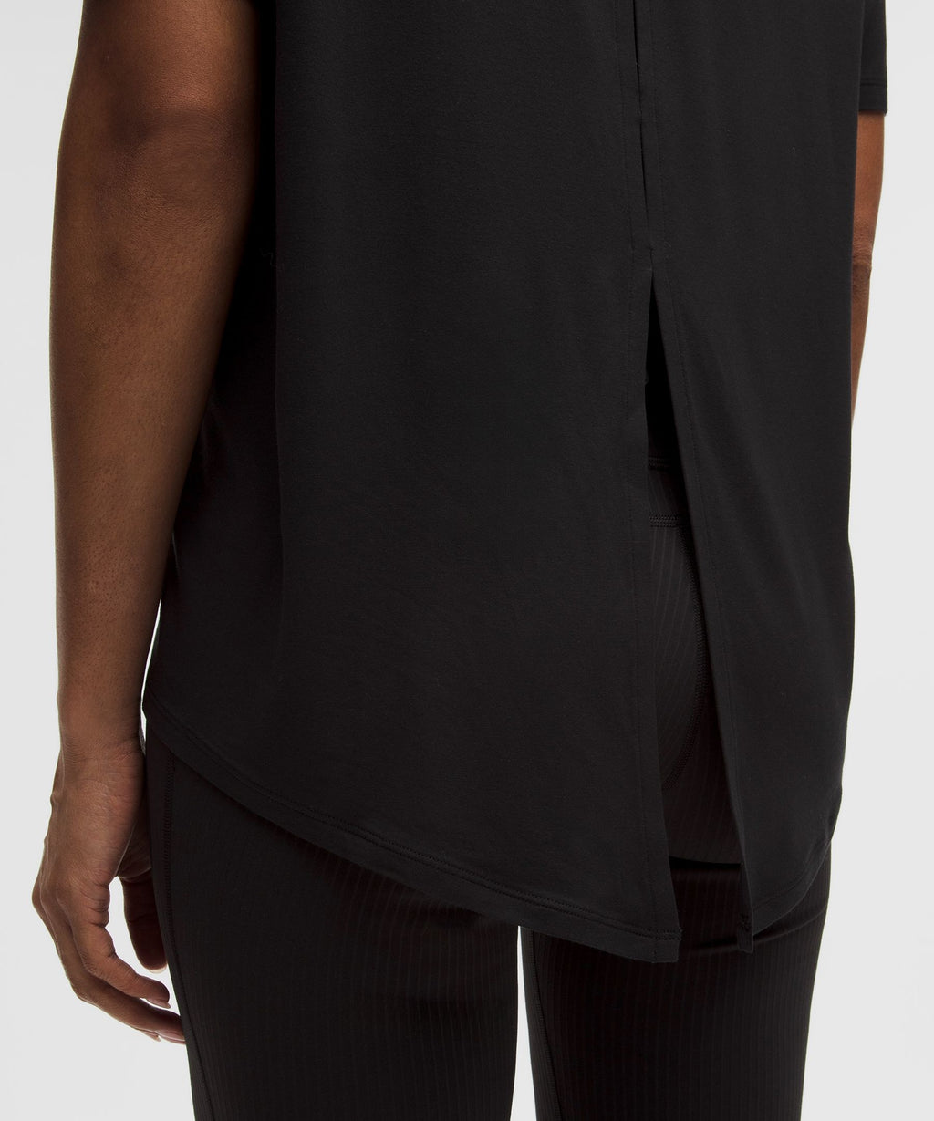 SilkyAppeal Tie-Back Short-Sleeve Shirt