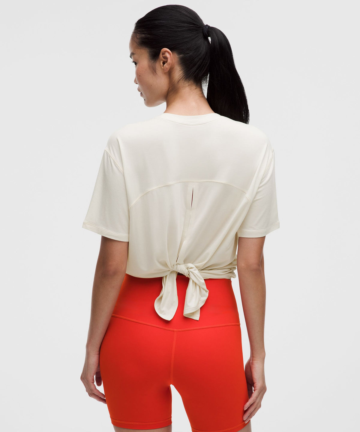 SilkyAppeal Tie-Back Short-Sleeve Shirt