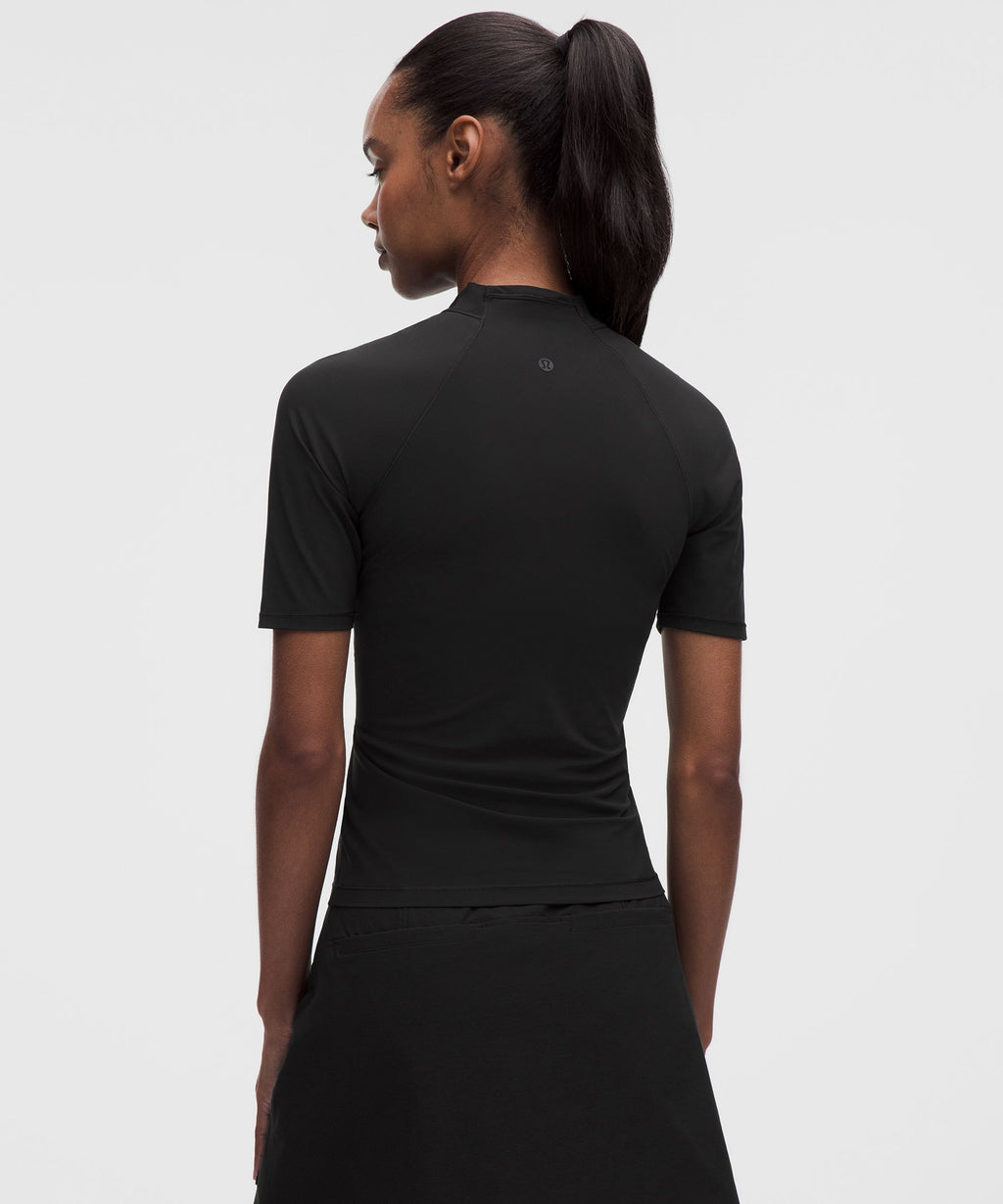 Lightweight Mockneck Short-Sleeve Shirt