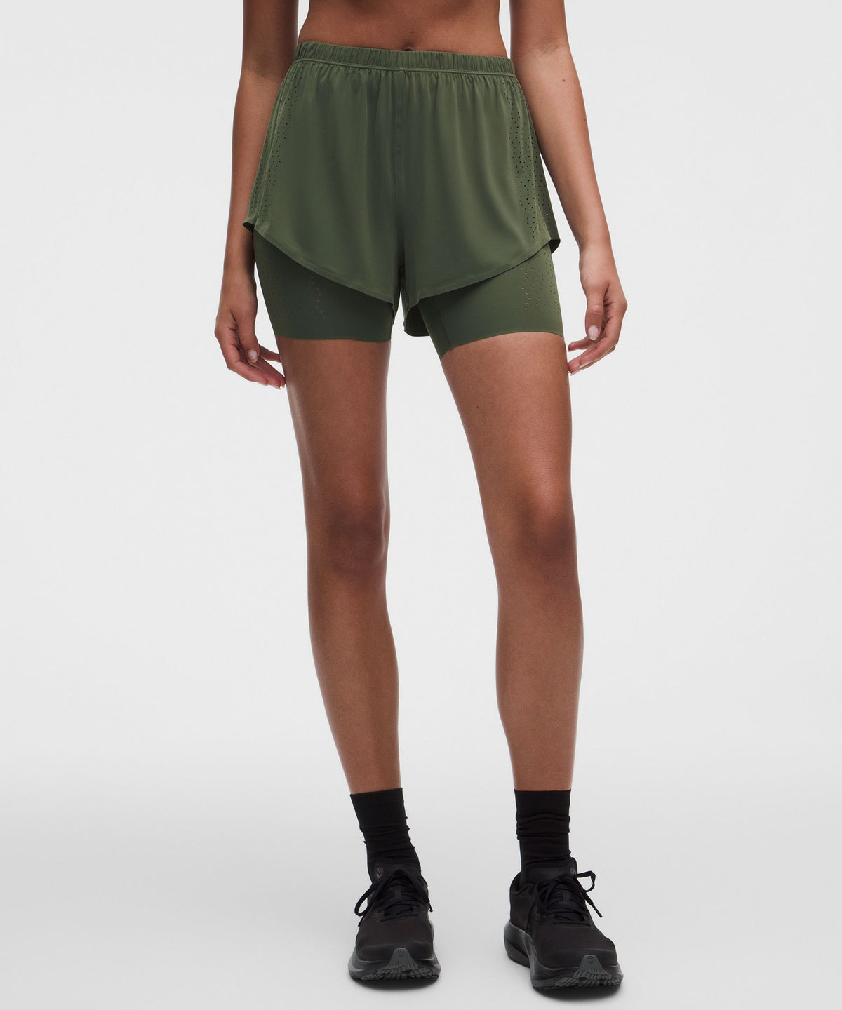Sleek Perforated 2-in-1 High-Rise Short