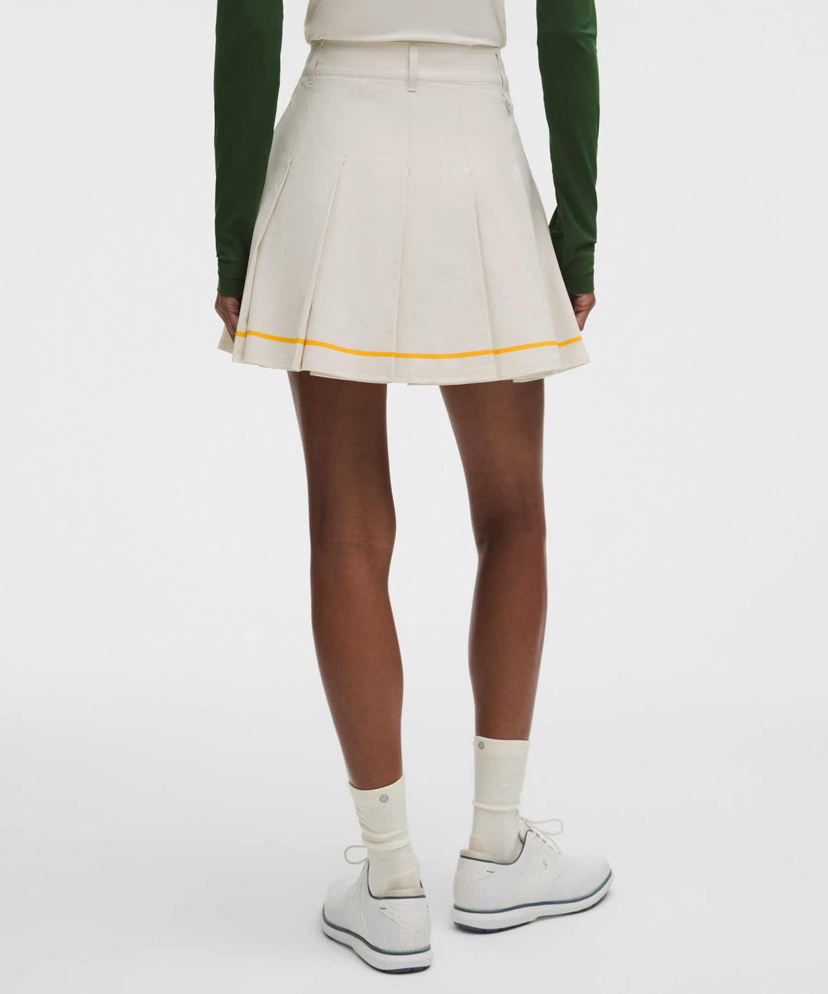 Box-Pleat High-Rise A-line Golf Skirt